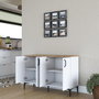 Hanah Home Gabinete Multipropósito Blanco y Nuez